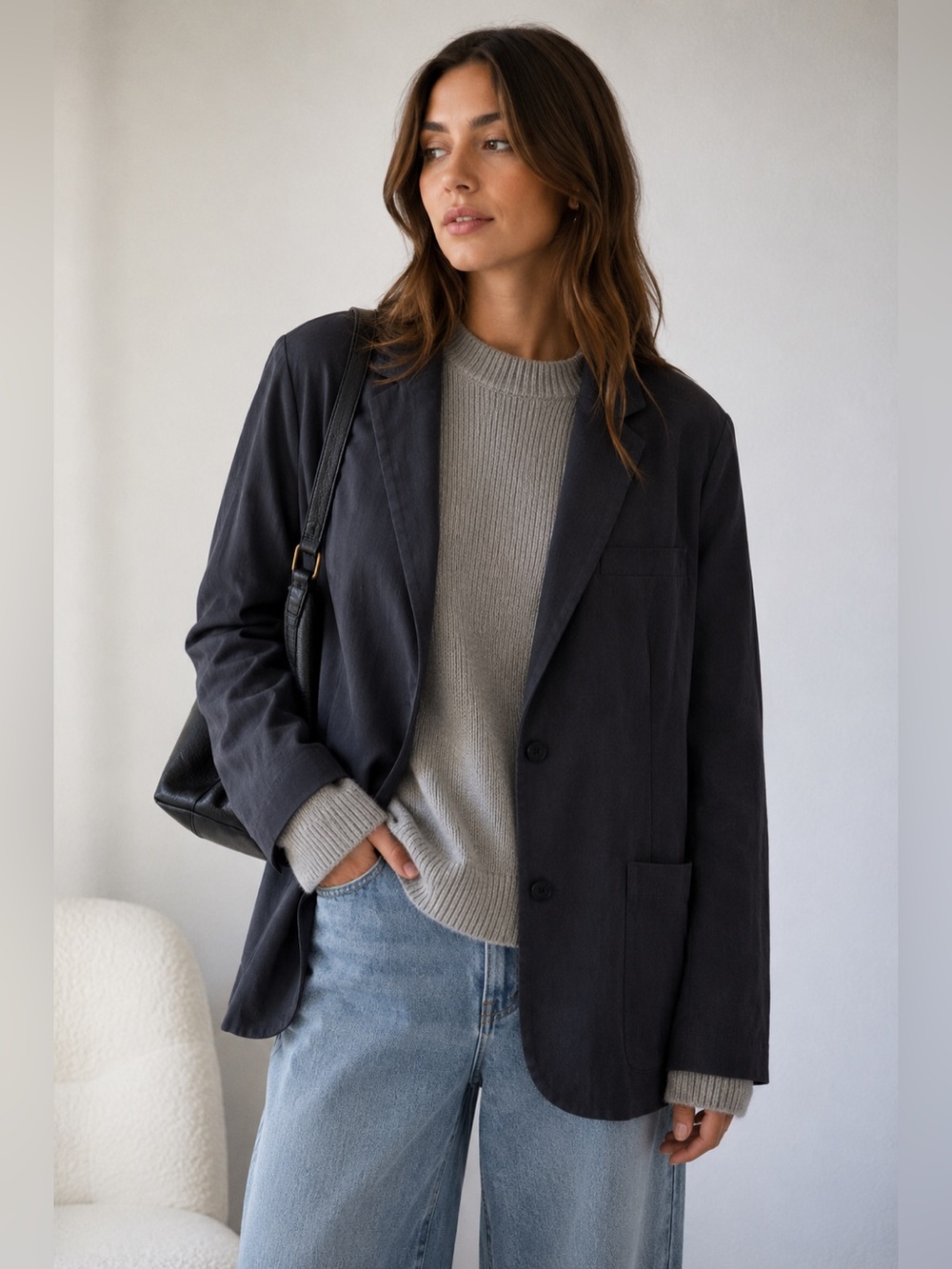 Abercrombie and Fitch Black Casual Jacket - stretch